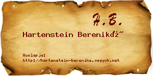 Hartenstein Bereniké névjegykártya